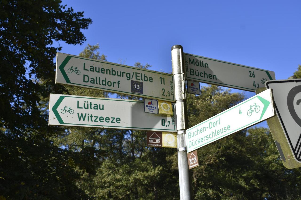 Pension Zur Schleuse Garni Am Elbe Luebeck - Kanal In Witzeeze Bagian luar foto