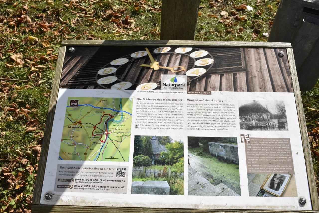 Pension Zur Schleuse Garni Am Elbe Luebeck - Kanal In Witzeeze Bagian luar foto